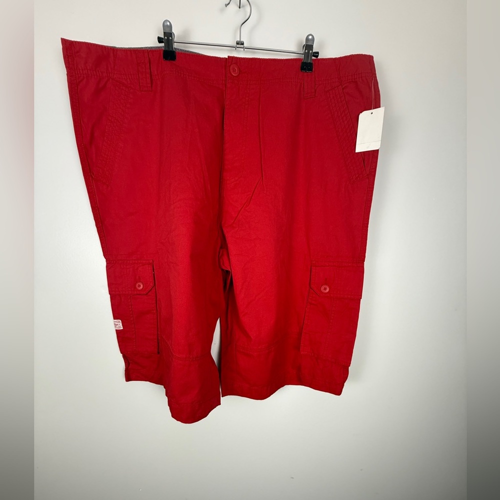 Classic Red Cargo Shorts for Men